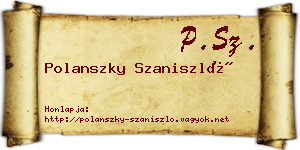Polanszky Szaniszló névjegykártya